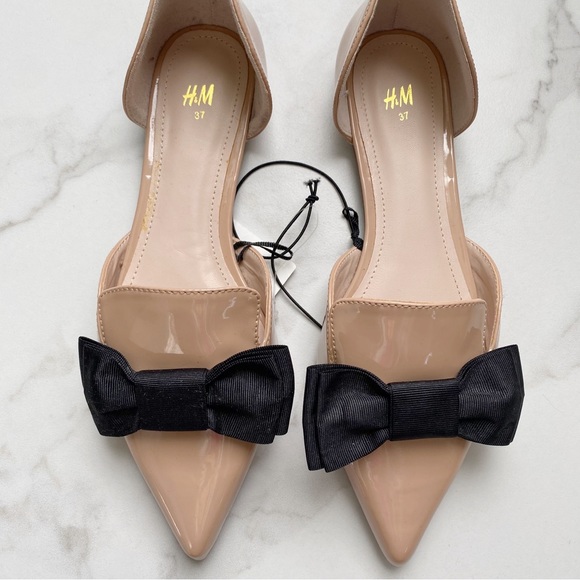 H&M d’Orsay nude flats with black bow - Picture 3 of 3